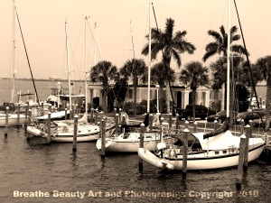 Black and White Fine Art Decor--Boats in Dock